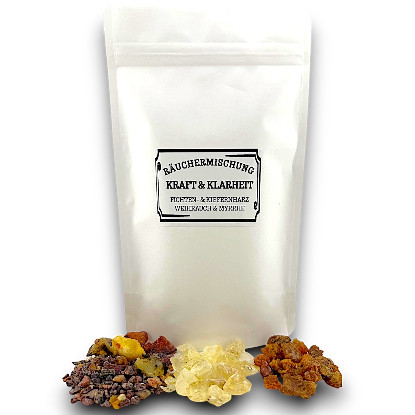 Räuchermischung KRAFT & KLARHEIT | Weihrauch, Myrrhe, Fichten und Kiefern Baumharz