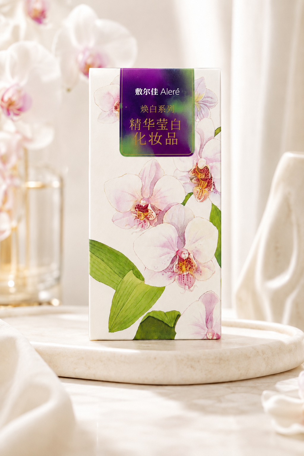 Orchideen-Seife mit echter Blüte